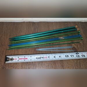 12 Vintage Knitting Needles Assorted Lot Of Sizes